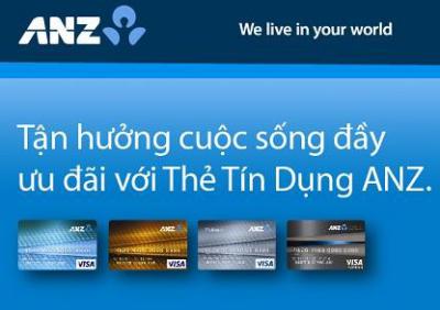 Thẻ tín dụng ANZ Visa Chuẩn và Vàng 